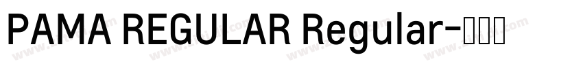 PAMA REGULAR Regular字体转换